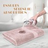 Pink Cotton Bath Towels 24x50 Inch, 6 Pack, Soft Absorbent for Bathroom, Hotel, Gym, Spa - 3 of 4