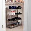 4-Tier Metal Shoe Rack, Stretched Metal Shelving with Center Supports, Durable Frame with Handles, 12 Pair Capacity, Nickel - image 2 of 4