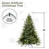 TIRAMISUBEST 6FT/9FT Flocked Christmas Tree with Branch Tips Outdoor Indoor Holiday Decor - 2 of 4