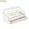 NicBex Twin Size Daybed with Storage 78.2" Wooden Daybed Frame with Slatted Sides and 2 Spacious Drawers for Living Rooms - 2 of 4