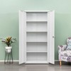 Metal Storage Cabinets with Lock Doors, Garage Storage Cabinet with Adjustable Shelves, Lockable File Cabinet for Garage Warehouse Home Office - 3 of 4