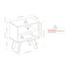 TIRAMISUBEST MCM Nightstand - 1-Drawer Bedside Table w/ Open Shelf, Solid Wood, Space-Saving (18"W) - 3 of 4