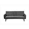Kumasinova 72" Sleeper Sofa Bed,Gray Sofa Couch with Drop-Down Table,Cup Holder,Convertible Folding Backrest Linen Sofa for Apartment,Bedroom - 2 of 4