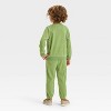 Toddler Boys' 2pc Disney Mickey Mouse Cozy Velour Sweatshirt and Pant Set - Green - 2 of 4