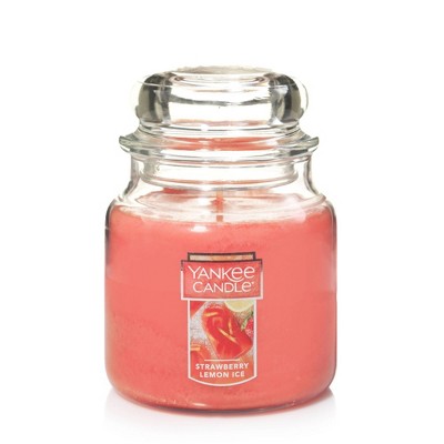 14.5oz Glass Jar Strawberry Lemon Ice Candle - Yankee Candle