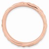 Black Bow Jewelry 3.25mm 14k Rose Gold Plated Sterling Silver Hammered Stackable Band - 2 of 4