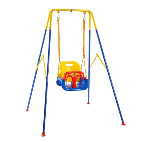 Holahatha 3 In 1 Toddler Swing Set Infant Backyard Play Includes 4 Sandbags Adjustable Rope Removable Baby Seat Indoor outdoor Play Multicolor Target