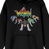 Voltron Defender Of The Universe Beast Robots Long Sleeve Black Adult Hooded Sweatshirt - 2 of 3