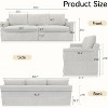 Vipbear 3-Seater Sofa Couch with Deep Seats,93" Slipcovered Upholstered Sofa with Removable Cover,for Living Room, Bedroom, Apartment and Office - 3 of 4