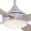 52" Minka Aire Modern Indoor Ceiling Fan with LED Light Aluminum Silver Opal Glass for Living Room Kitchen Bedroom Family Dining - 3 of 4