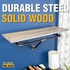 Pipe Decor 36 in. Wall Mounted Clothing Rack with Wood Shelf, Riverstone Grey - 4 of 4