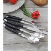 French Home 20pc Stainless Steel Laguiole Flatware Set Black Onyx - 4 of 4