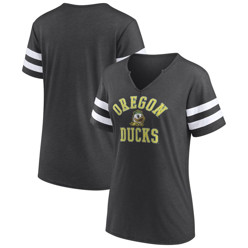 NCAA Oregon Ducks Women&#39;s V-Neck Notch T-Shirt, 1 of 4
