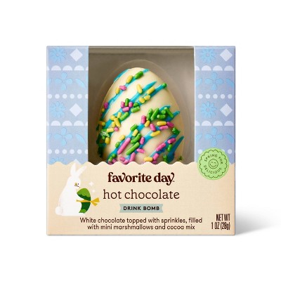 White Chocolate Easter Hot Cocoa Bomb with Sprinkles - 1oz - Favorite Day™