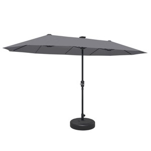 Ainfox 13ft Outdoor Patio Umbrella With Umbrella Base Double-sided Deck Pool Umbrella with 1.5 Inch Pole, Fade Resistant  for Porch, Market, Backyard - 1 of 4