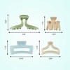 scünci Consciously Minded Recycled Claw Clips - Matte Blue/Cream/Green/Taupe - All Hair - 4pcs - 4 of 4