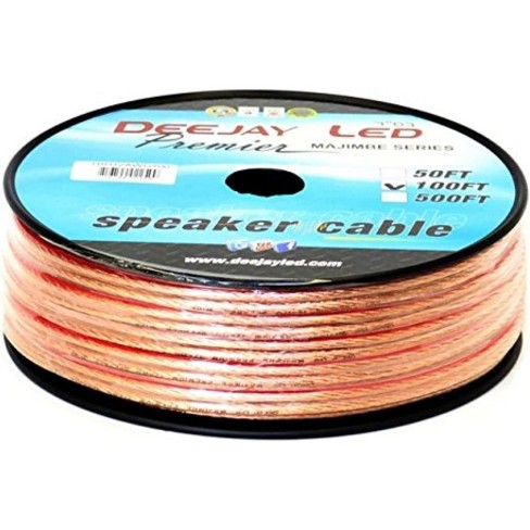 DEEJAYLED 100-Foot 2-Conductor 12 Gauge Stranded Thick Speaker Hookup Cable TBH12AWG100 - image 1 of 1