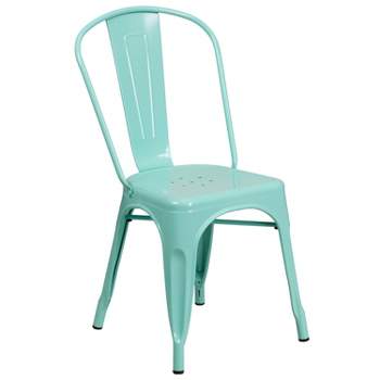 Flash Furniture Commercial Grade Metal Indoor-Outdoor Stackable Chair