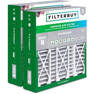 Filterbuy 20x25.25x3.5 Air Filter (2-Pack), Pleated MERV 8 Dust Defense Replacement HVAC AC Furnace Filters for Aprile Space-Gard 102 / 2120 - 1 of 4
