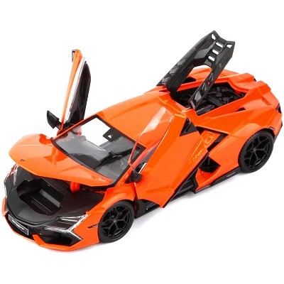 Lamborghini Revuelto Orange 1:24 Diecast Model Car with Rubber Tires