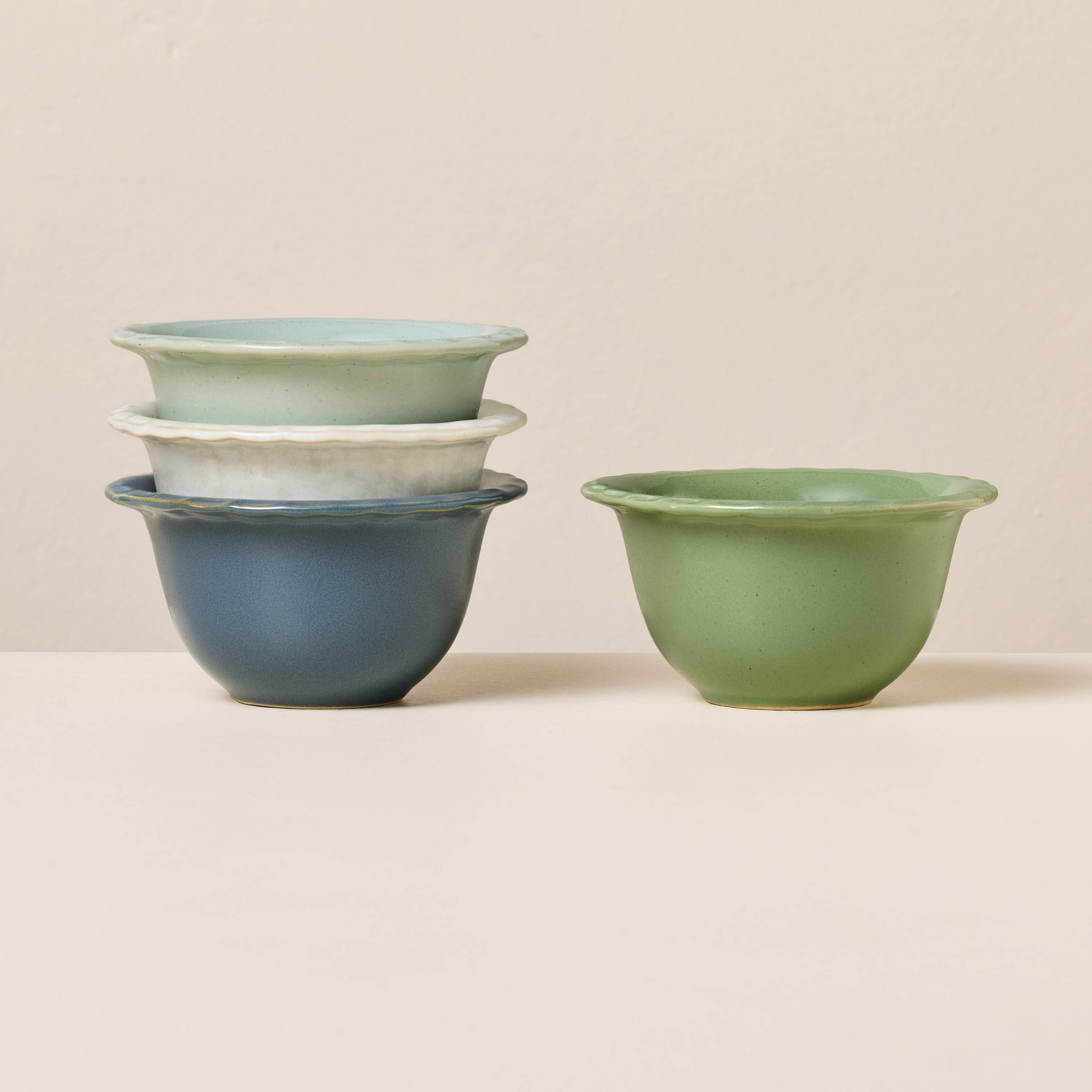 Set of 4 5 fl oz Pinched Edge Mini Bowls - Hearth & Hand™ with Magnolia