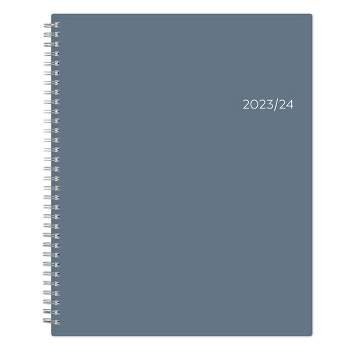 Blue Sky 2023-24 Academic Planner Flexible Cover 8.5"x11" Weekly/Monthly Wirebound Solid Blue