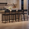 Acekool Bar Stools Set of 4, Counter Height Stools with Back, Upholstered PU Leather & Thick Metal Legs, Kitchen Island Chairs - 4 of 4
