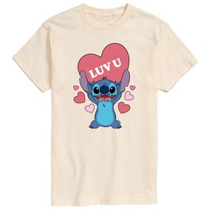 Men's - Lilo and Stitch - Luv U Short Sleeve Graphic T-Shirt - 1 of 4