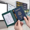 Generic passport holder, vaccine card holder, waterproof leather travel wallet - 2 of 4