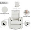 Whisen Upholstered Swivel Recliner with Removable Pillows - Beige - 4 of 4