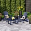 WestinTrends Highland 3-Piece Adirondack Chairs with Cup Holders and Coffee Table Set - 2 of 4
