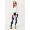 Anna-Kaci Women's Long Sleeve Square Neck Top with Front Pleat Detailing and Relaxed Fit - 2 of 4