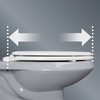 Bone Round Soft Close Plastic Toilet Seat with Easy Cleaning