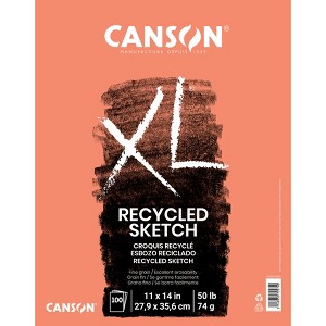 Canson XL Series Sketch Pad, Recycled, Foldover Binding, 100 Sheet, 11x14 inch, 1 Count - 1 of 3