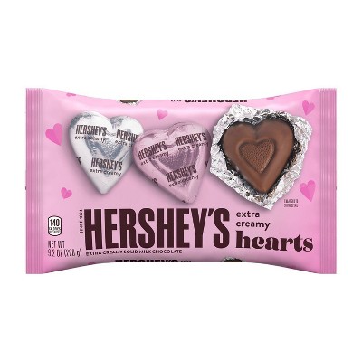 Hershey's Valentine's Extra Creamy Milk Chocolate Hearts Bag - 9.2oz