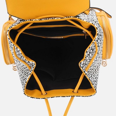 MKF Collection Issah Functional and Stylish Circular Pattern Vegan Leather Backpack by Mia K- Black — фото 5