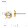 Black Bow Jewelry 8mm Diamond-Cut Post Earrings in 14k Yellow Gold & White Rhodium - 4 of 4