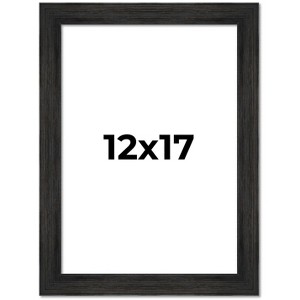 PosterPalooza | 12x17 Wide Barnwood Picture Frame, UV Acrylic, 6 Finishes - Grey, Brown, White, and Black - 1 of 4