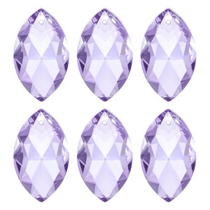 Unique Bargains K9 Crystal DIY Grid Chandelier Oval Pendant beads 1.5" 6 Pcs - 1 of 4