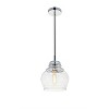 Elegant Lighting Kenna 1 Light Black Pendant With Clear Glass - 3 of 4