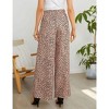 Clearlove Women's Wide Leg Pants Casual Palazzo Summer Flowy Pants Elastic High Waist Lounge Drawstring - 4 of 4