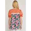 Women's Mixed Print & Lace Blouse - Plus - entro XL - 3 of 4