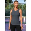 Attraco Women's Workout Tank Tops Seamless Full Length Gym Tops Athletic Yoga Top Built in Bra - 3 of 4