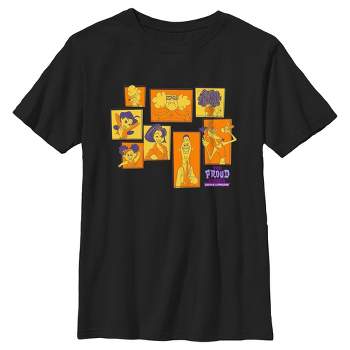 Boy's The Proud Family Orange Portraits T-Shirt