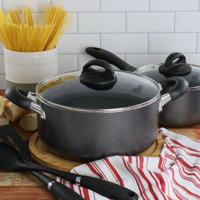 Oster Granite Grey 7-Piece Non-Stick Aluminum Cookware Set