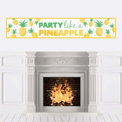 Big Dot of Happiness Tropical Pineapple - Summer Party Decorations Party Banner