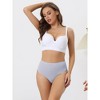 Allegra K Women's High Waist Tummy Control Stretch T-back Breathable Comfortable Thongs - 4 of 4