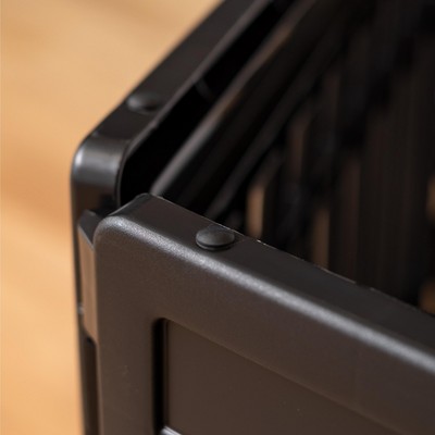 Black Foldable Plastic Pet Playpen with Door, 34" Height