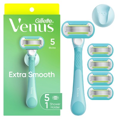 Venus Extra Smooth Pink Women's Razor + Razor Blade Refills