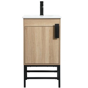 Elegant Lighting 18 inch single bathroom vanity in mango wood - 1 of 4